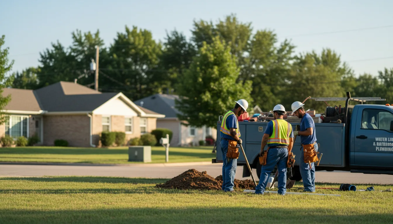 Residential water line and bathroom plumbing service in Alexandria, MO